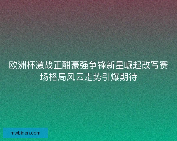 欧洲杯激战正酣豪强争锋新星崛起改写赛场格局风云走势引爆期待